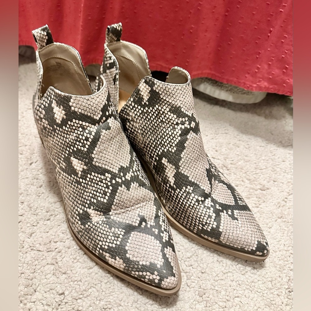 Universal Thread snake print booties, worn once